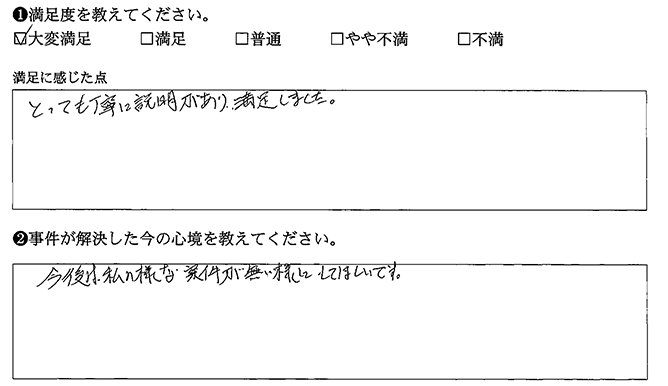 とっても丁寧な説明でした