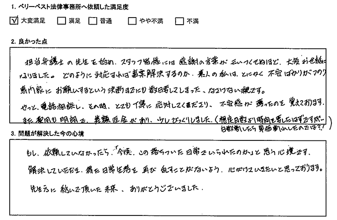 とても丁寧に対応してくださり、不安感が薄まりました